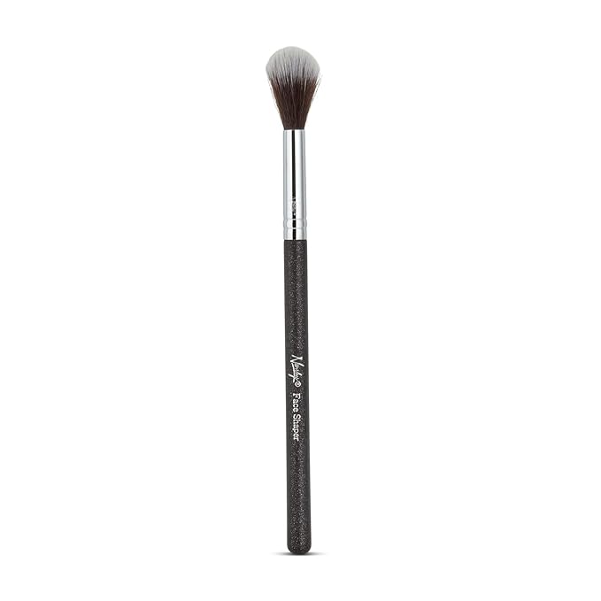 Nanshy Face Shaper Blush Brush - Bronzer Brush & Contour Brush for Powder & Cream Face Makeup Application & Blending - Fluffy Highlighter Brush - Vegan & Cruelty-Free - Black