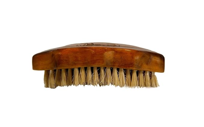 100% Vegan Plant Based Bristle 360 Wave Brush, Hand Crafted with Ash Hardwood Detangler Hair Brush for Men and Women All Hair Textures Creates Layer Hair Waves
