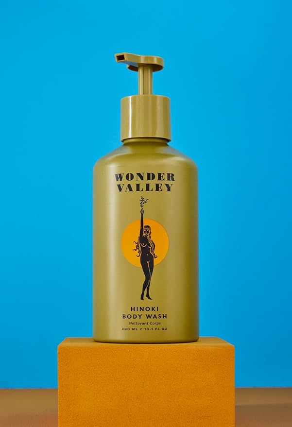 WONDER VALLEY - Hinoki Body Wash | Vegan, Cruelty-Free, All Skin Types | Hydrates, Cleanses, and Microbiome-Friendly (10.1 fl oz | 300 ml)