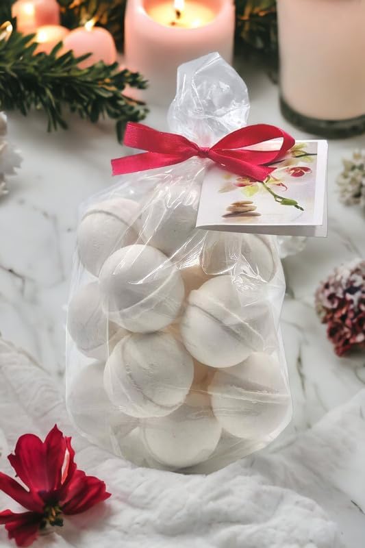 Bath Bombs 14 Set 1 oz/ea, Natural & Organic USA Handmade | Bath Fizzies Infused with Essential Oils | Nourishing Shea & Coco Butter | Perfect Spa Gift | Vegan & Cruelty-Free - Watermelon
