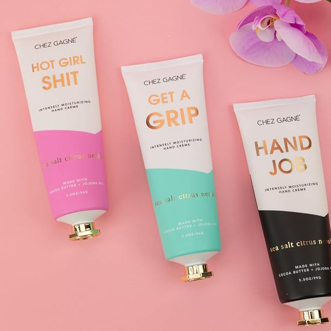 Vegan Hand Cream for Dry Hands - Get A Grip - Sea Salt Citrus and Neroli 3.4oz Non-Greasy Moisturizing Hand Lotion - Made in California - Paraben, Sulfate & Phthalate Free - Luxury Clean Beauty Gift