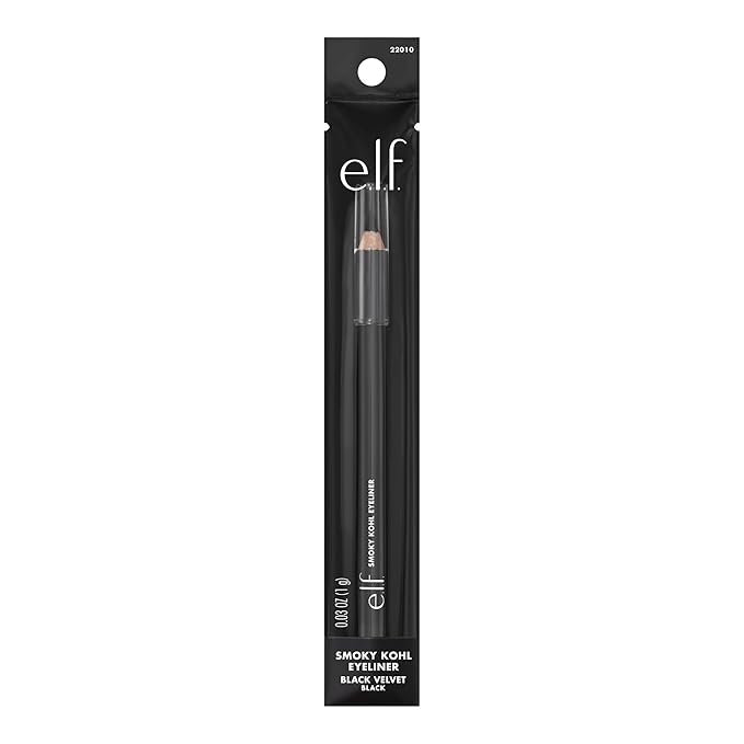 e.l.f. Smoky Kohl Eyeliner, Eye Pencil For Creating Long-Lasting, Bold, High-Pigmented Makeup Looks, Vegan & Cruelty-Free, Black Velvet