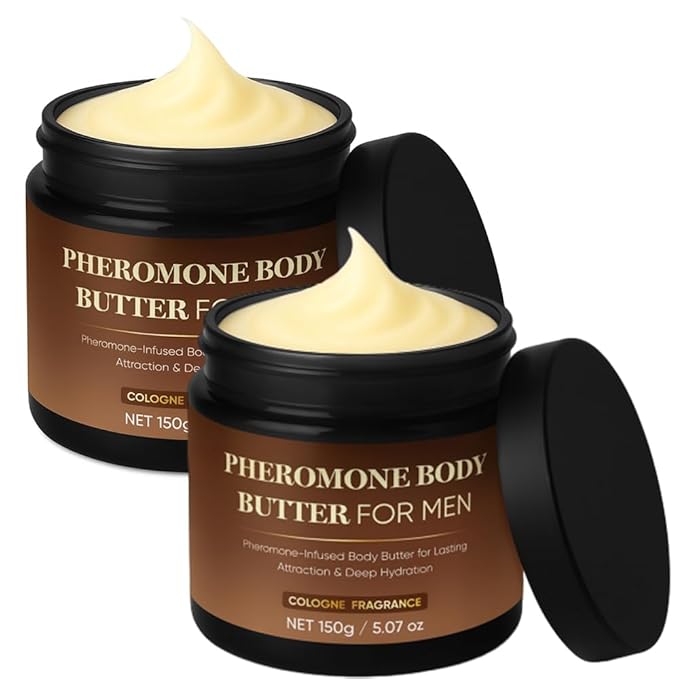 Pheromone Body Butter, Cologne Body Cream for Men with Shea & Cocoa Butter, Coconut Oil,Non-Greasy, Alcohol-Free, Vegan, Moisturizing Formula with Long-Lasting Fragrance | 5oz (2)