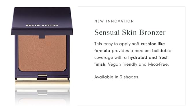 Kevyn Aucoin Sensual Skin Bronzer, Twilight - Deep (Rich terracotta warmth for deeper complexions): Get a sun-kissed glow. Cream-to-powder formula. Blur texture, pores & fine lines. Made in Italy.