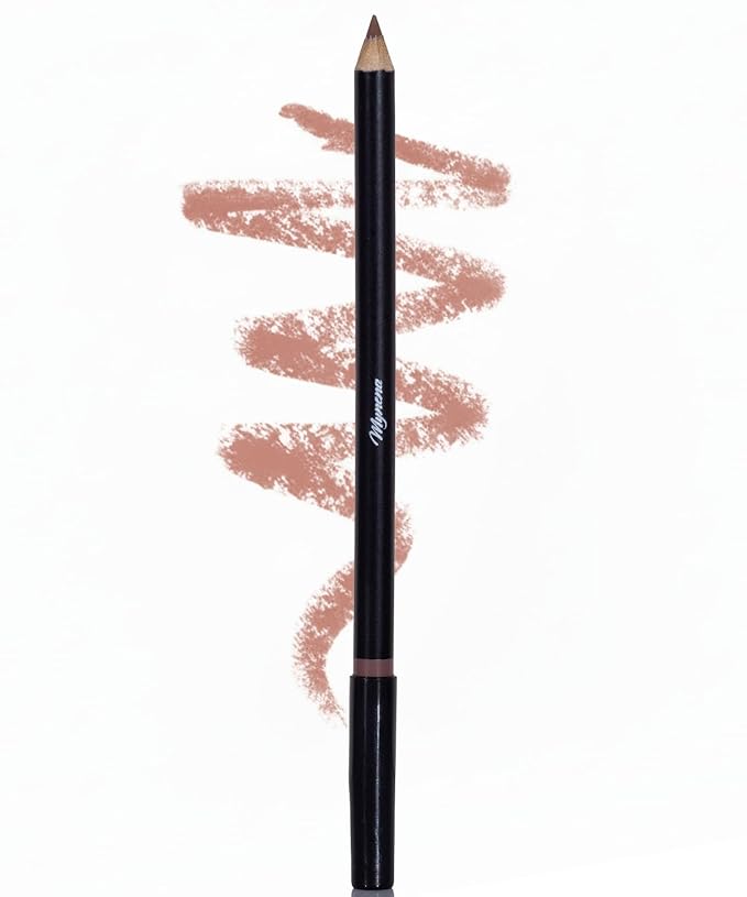 Mynena Nude Creamy Matte Waterproof Lip Liner | Long Lasting Transfer-Proof | Sharpenable | Blendable Pencil for Defined Lips