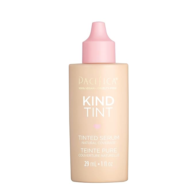 Pacifica Tinted Moisturizer – Kind Tint Serum, Lightweight Hydrating Foundation with Vegan Collagen & Hyaluronic Acid for Dewy Glow, Buildable Coverage, Vegan, 1 fl oz (Shade 19)