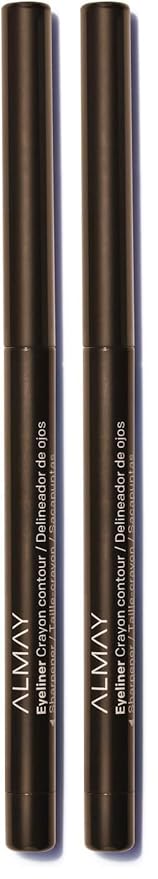 Almay All-Day Eyeliner Pencil, Hypoallergenic, Cruelty-Free, Smudge-Proof, Ophthalmologist Tested, Long Wearing and Water Resistant, Brown Topaz, 0.01 oz (Pack of 2)