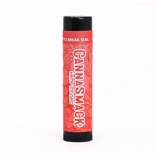 CannaSmack Natural Hemp Lip Balm - Peach Flavor - Beeswax and Natural Botanical - Hydrating, Moisturizing
