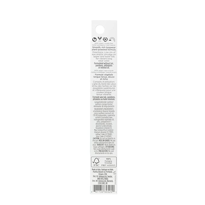 Pacifica Waterproof Eyeliner Pencil – Pastel Mint Green Liner Longwear, Smudge-Proof, Eye Liner Eye Makeup Vegan & Cruelty-Free Ophthalmologist Tested