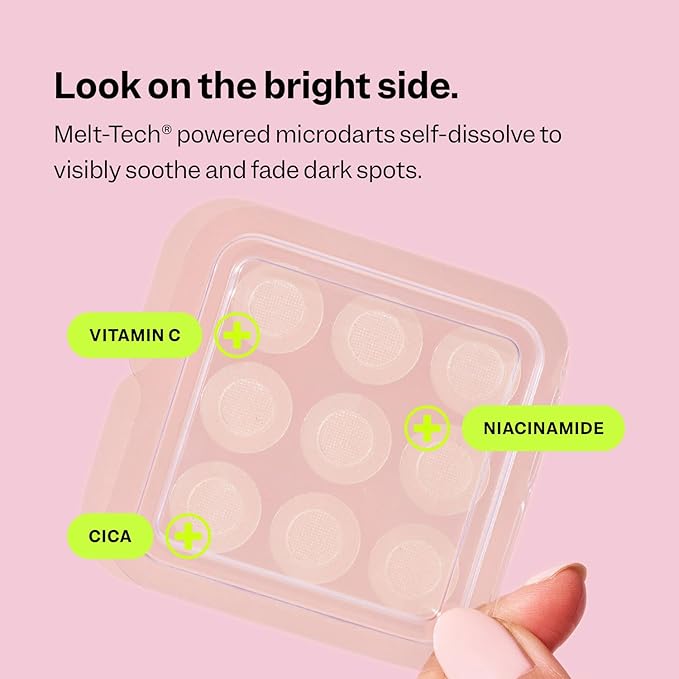 Peach Slices - Dark Spot Microdarts (9 ct) - Reduces Discoloration & Redness - Post-Pimple Patches - Niacinamide, Vitamin C, Hyaluronic Acid & Cica - Vegan & Cruelty Free - Korean Skin Care & Beauty