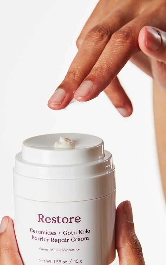 Three Ships - Restore Ceramides + Gotu Kola Barrier Repair Cream | Moisturize, Comfort, Soothe Skin | Cruelty-Free, Vegan, Paraben-Free, Sensitive Skin Safe (1.58 oz | 45 g)