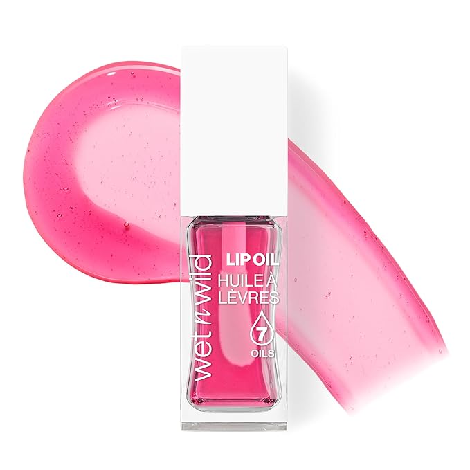 wet n wild Lip Oil - Lightweight, Non-Sticky, Hydrating & Nourishing Formula with 7 Conditioning Oils, Vegan & Cruelty-Free - Sweet Cherries