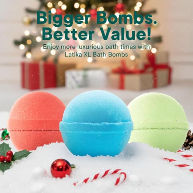 Christmas Bath Bomb Box - Santa Stockings for Ultimate Relaxation and Skin Nourishment a Perfect Holiday Gift