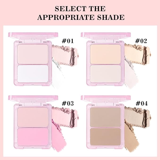 2 Colors Light Nude Beige Pink Eye Shadow Powder Palette Makeup for Women,Neutral Matte Naked Eyeshadow Palette for Old Women Long Lasting Naturing-Looking,Vegan