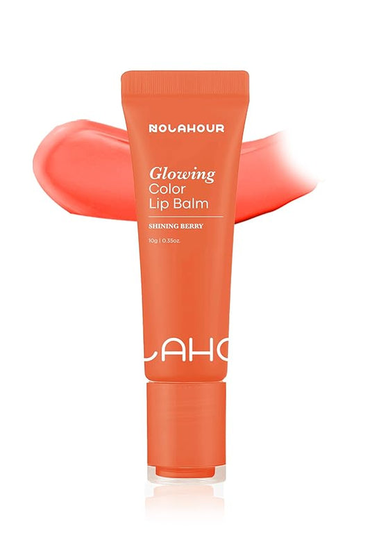 Glowing Color Lip Balm 0.35 Oz| Hydrating Lip Balm Lip Gloss for Girls | Vegan Lip Balm & Lip Plumping Gloss | Lip Glowy Balm & Lip Care for Dry Lips | Moisturizing Lip Balm Shining Berry
