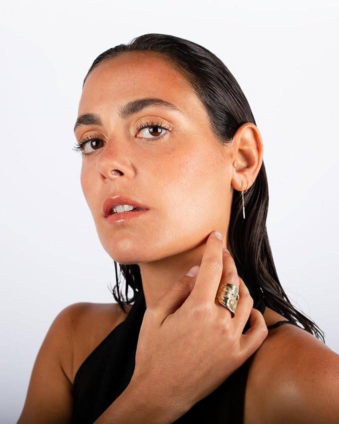 Cream Eyeshadow & Highlighter - Infused with Hyaluronic Acid + Calendula Flower - LightWeight Cream Makeup and Skincare - 99% Natural Ingredients - Vegan Make Up - 01 Golden Hour