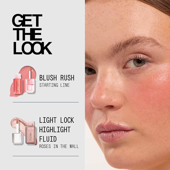 about-face Blush Rush Liquid Blush – Hydrating, Buildable Formula with Jojoba Oil, Hyaluronic Acid, and Squalane – Long-Lasting Dewy Finish – Vegan & Cruelty-Free (Starting Line – Peachy Pink)