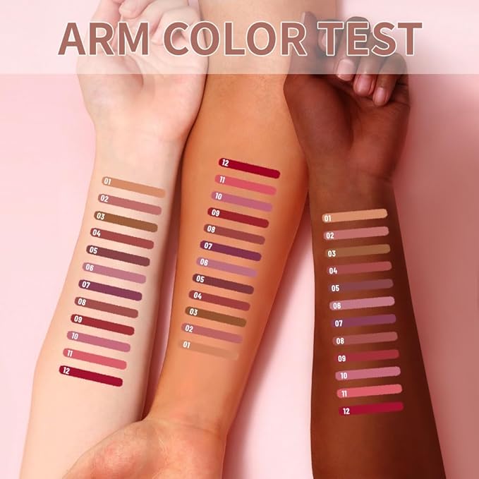 Deep Plum Lip Liner Stain – 24H Longwear Waterproof Matte Lip Contour Pen, Transfer-Proof Precision Marker for Defining & Outlining Lips All Day Stay Lip Lip Liner Marker 07#