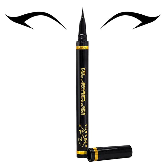 Liquid Black Eyeliner - Waterproof, Smear-Resistant (LEL-1), Vegan, Cruelty-Free