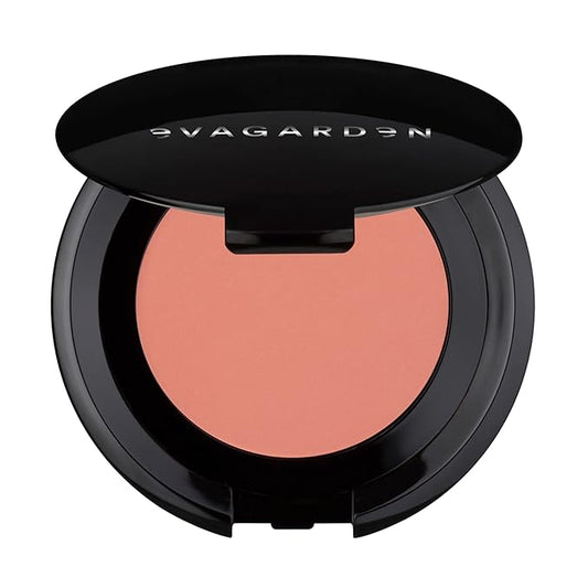 EVAGARDEN Luxury Blush - Easily Blendable Texture - Enhances Your Makeup Finish - Soft Focus Effect Visibly Reduces Fine Lines - Highlights Cheekbone and Sculpts Face - 350 Coral Haze - 0.17 oz
