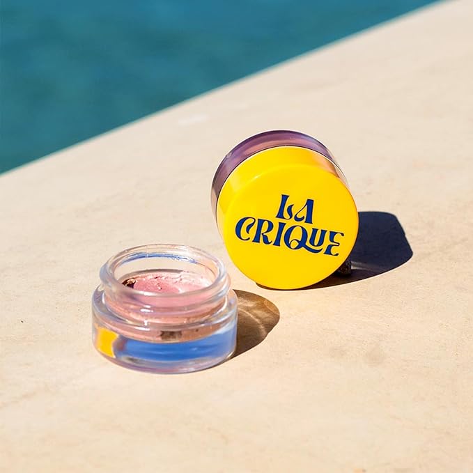Cream Eyeshadow & Highlighter - Infused with Hyaluronic Acid + Calendula Flower - LightWeight Cream Makeup and Skincare - 99% Natural Ingredients - Vegan Make Up - 02 Retro Pink