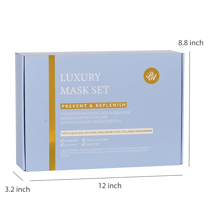 55 Pcs Valentines Day Gifts for Women, Face Sheet Masks Hydrating Skin Care, Overnight Hydrogel Mask, Under Eye Patches, Gel Lip Mask, Face Serum, Christmas, Mother's Day, Birthday, Mom