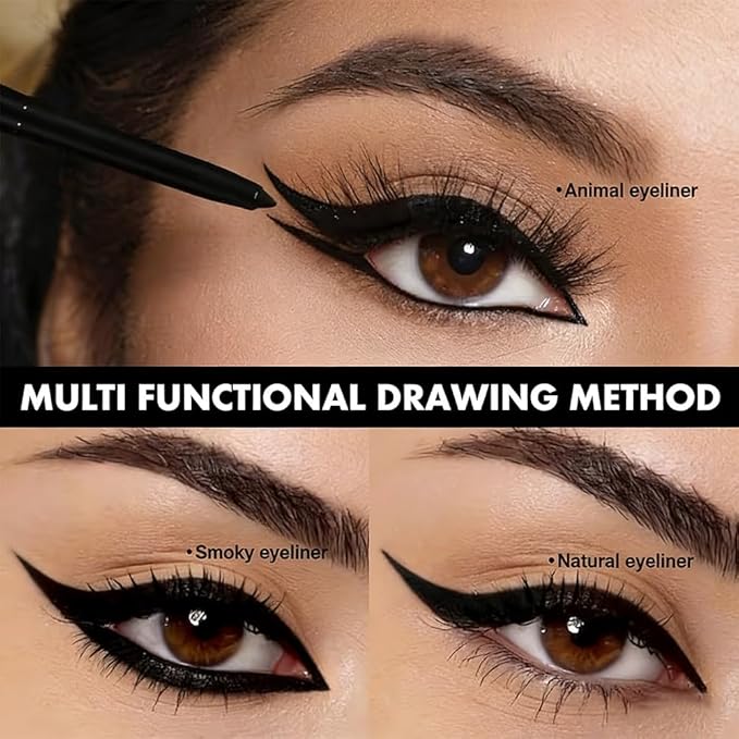 Professional Makeup Retractable Eye Liner, Black, Inner Eyeliner Eye Shadow Eyebrow Pencils (Black - Pack of 12)