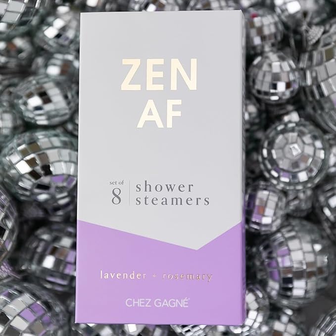 Aromatherapy Shower Steamers Set of 8 - Spa Self Care Gift - Vegan, Cruelty Free - Paraben, Sulfate & Phthalate Free - Bath Bomb Alternative, Gift Set (Zen AF - Lavendar)