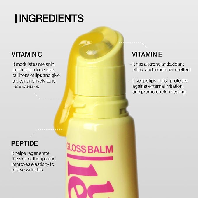 [Unleashia] Sunset Dazzle Gloss Balm #LIp Balm #Gloss Balm #Lip Care #Lip Cosmetic (No.2 Bondi)