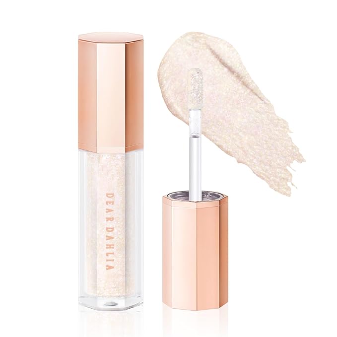 DEARDAHLIA Paradise Shine Eye Sequins (Angel Tears) - Lightweight Liquid Glitter Eyeshadow, Minimal Fallout, High-Shine Pearl Finish, Lightweight, Blendable, Vegan Korean Eye Makeup. 0.14 oz