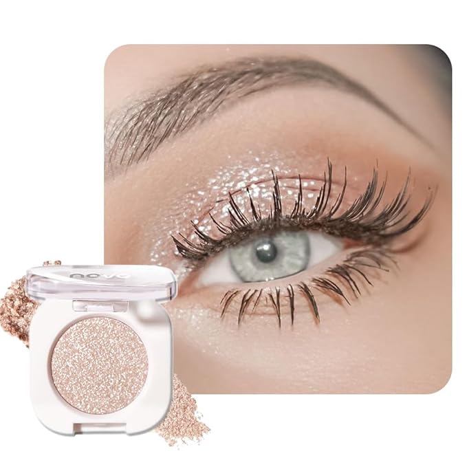 BestLand Ultra-Fine Pressed Pigment Eyeshadow – Lightweight, Highly Blendable Formula Champagne Glow Finish Eye Shadow, 12 Rich Matte/Shimmer Shades for Makeup, Vegan & Cruelty-Free (#11 Weaving Maid)