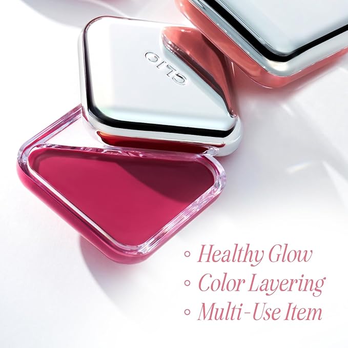 CLIO Essential Lip & Cheek Tap, Pocket Blush, Easy to Use, Glides on Effortlessly, Non-Greasy, Travel-Sized Creamy & Blendable Color For Lips & Cheeks (01 PEACH FLUSH, One Size)