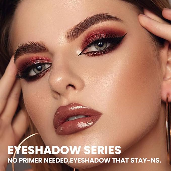 Cherry Liquid Metallic Glittler Shimmer Eyeshadow, Longwear Eye Makeup For Older Women, Buildable Highly Pigmented & Blendable Eye Shadow Cream in Shimmer Finishes, Vegan & Cruelty-Free (Cherry)