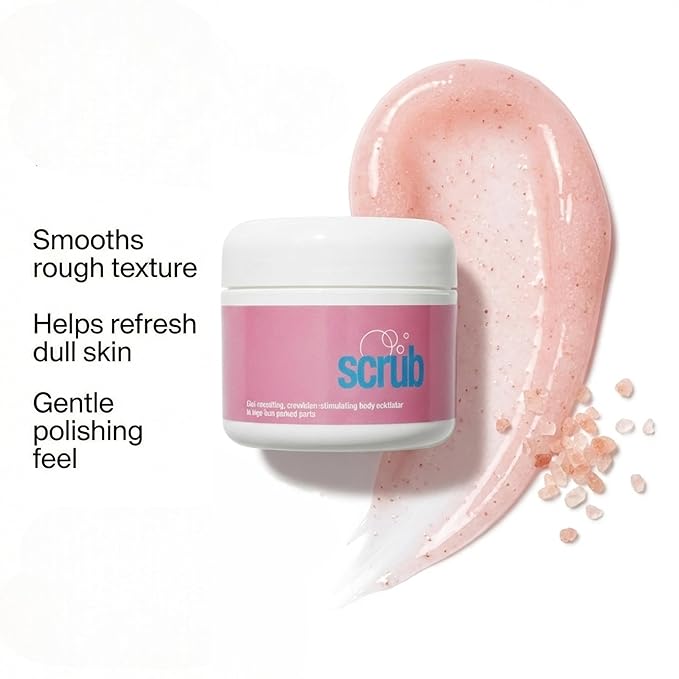 Himalayan Pink Salt Body Scrub & Body Cream Set – Exfoliating Body Scrub and Moisturizing Lotion – Spa Gift Set for Women – Grapefruit & Red Ginger – Vegan, Paraben Free