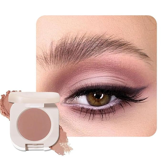 BestLand Ultra-Fine Pressed Pigment Single Eyeshadow – Lightweight, Highly Blendable Formula Monochrome Eye Shadow, 12 Rich Matte/Shimmer Shades for Makeup, Vegan & Cruelty-Free (#03 Mist Rose)