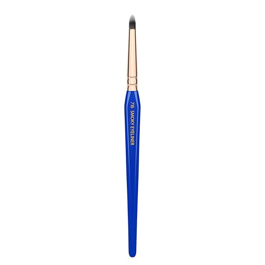 Bdellium Tools Professional Makeup Brush - Golden Triangle 716 Smoky Eyeliner - With All Vegan and Soft Synthetic Fibers, For Thick Lining (Blue, 1pc)