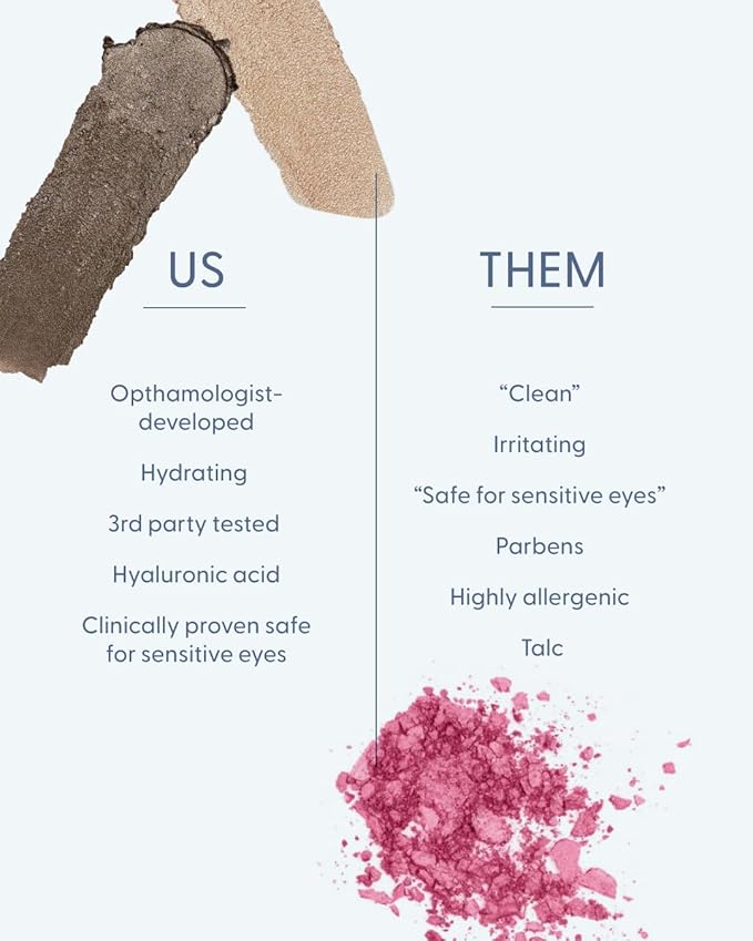 twenty/twenty beauty Visionary Eye Shadow Stick – Shimmer Cream Eye Shadow Pencil - Safe for Sensitive Eyes - Ophthalmologist Developed – Vegan, Cruelty-Free, Clean Ingredients (Private Eye)