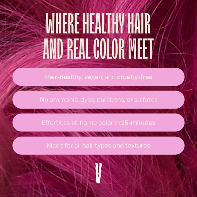 Overtone Semi Permanent Hair Color Conditioner, Pastel Majenta Morning, 8 oz, Nourishing, Damage-Free, Color Depositing Mask for All Hair Types with Shea Butter & Coconut Oil, Vegan & Cruelty-Free