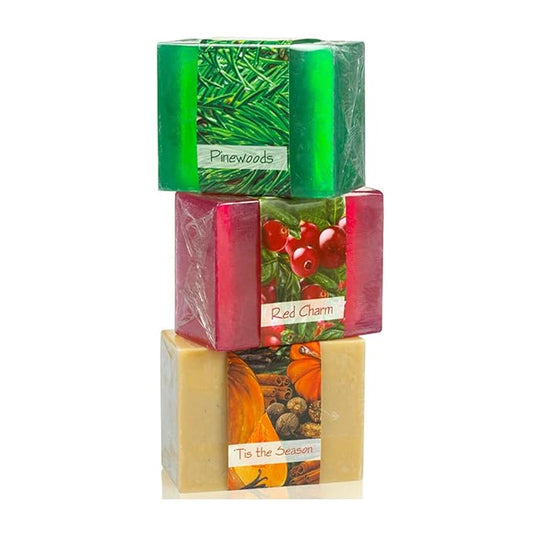 Glycerin Bar Soap Set of 3#3 - Natural, Vegan-Friendly, Hypoallergenic - Moisturizing and Hydrating with 100% Vegetable Glycerin - Sulfate-Free, Paraben-Free, Chemical-Free - 4.5 oz Each
