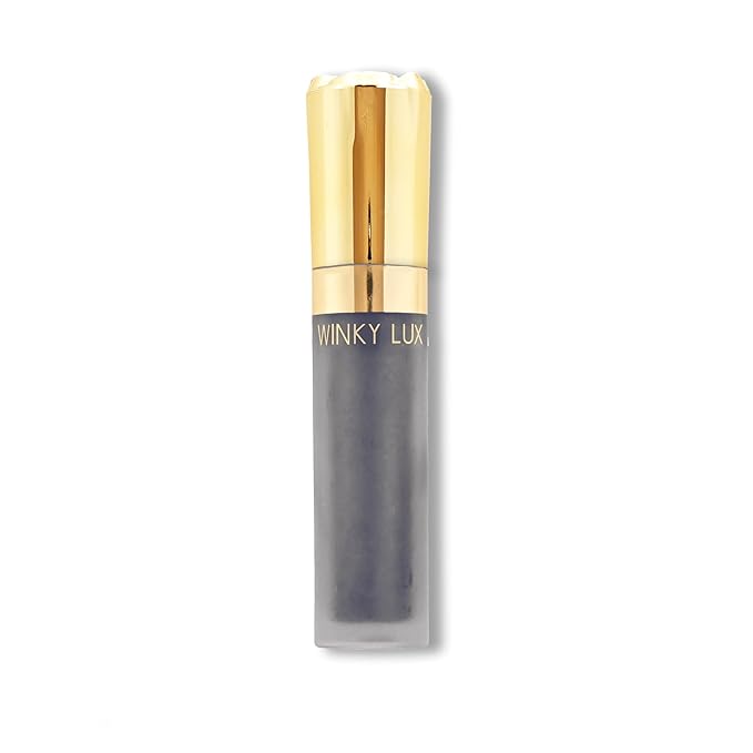 Winky Lux Rose Petal Liquid Eyeshadow, Longwear, Buildable, High-Pigment, Blendable, Crease-Proof, with Hydrating Vitamin E & Mango Seed Butter, Clean Beauty, Cruelty-Free, Vegan, Midnight Shimmer