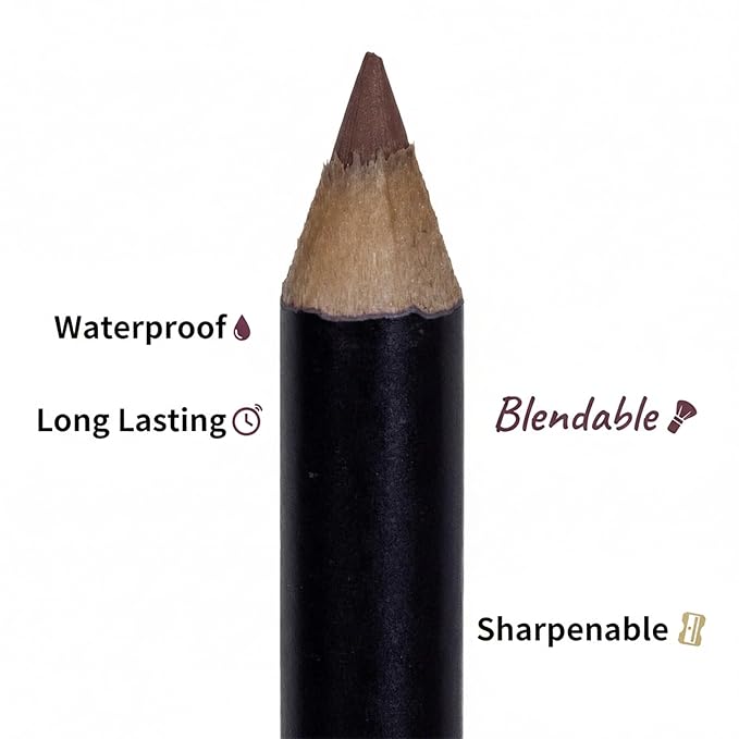Mynena Nude Creamy Matte Waterproof Lip Liner | Long Lasting Transfer-Proof | Sharpenable | Blendable Pencil for Defined Lips