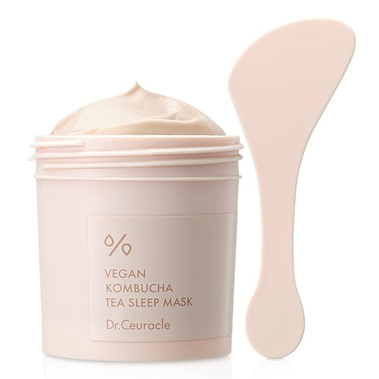 leegeehaam Dr.Ceuracle Vegan Kombucha Tea Sleeping Mask - Hydrating Overnight Face Mask with Niacinamide, Bakuchiol, Ceramide, Korean Skincare (100 g / 3.52 oz.)