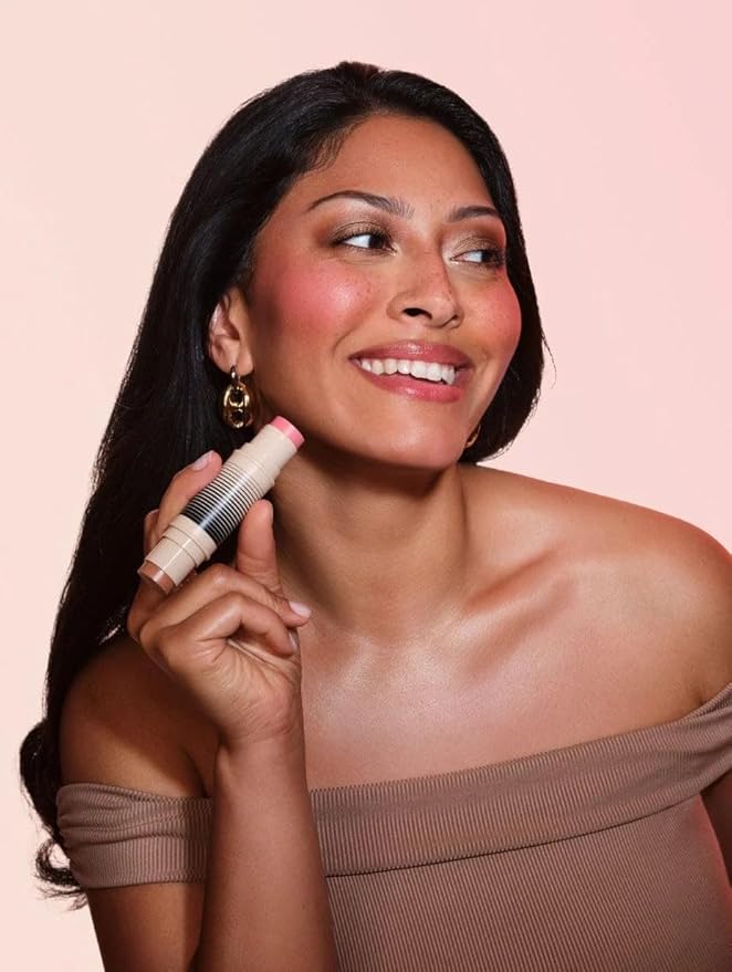 Dibs beauty - Desert Island Duo Blush + Bronzer Stick - Dual-Ended Cream-to-Powder Face Stick for Natural Flush - Color: 2 You Do You/Mood Boost - (0.3 oz)