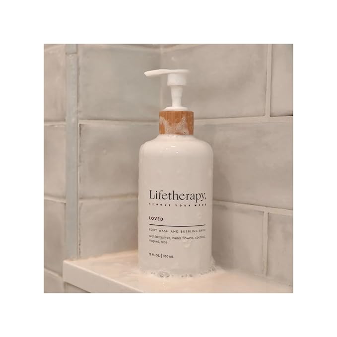 Lifetherapy 3-in-1 Body Wash, Bubble Bath & Hand Wash – Loved | Clean, Skin-Loving Formula | Vegan & Gluten Free | Nourishing & Revitalizing | Free From Parabens, Sulfates & Phthalates 12oz