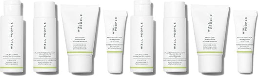 Well People Plant Power Skincare Starter Mini Set, Step-by-Step Skincare Kit For Cleansing, Hydrating, Exfoliating & Nourishing, Vegan & Cruelty-free (Pack of 2)