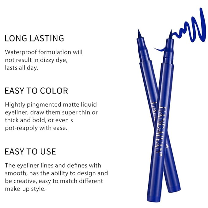 eyeliner pencil waterproof ink liner liquid pigmented smudge proof eye liner pen White