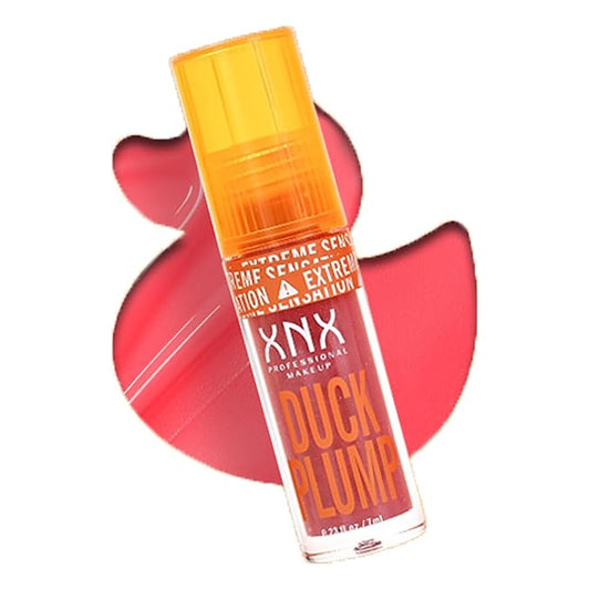 High Pigment Plumping Lip Gloss with Spicy Ginger, Vegan Lip Makeup, Hydrating Plumping Booster Moisturizing Volumizing Lip Gloss