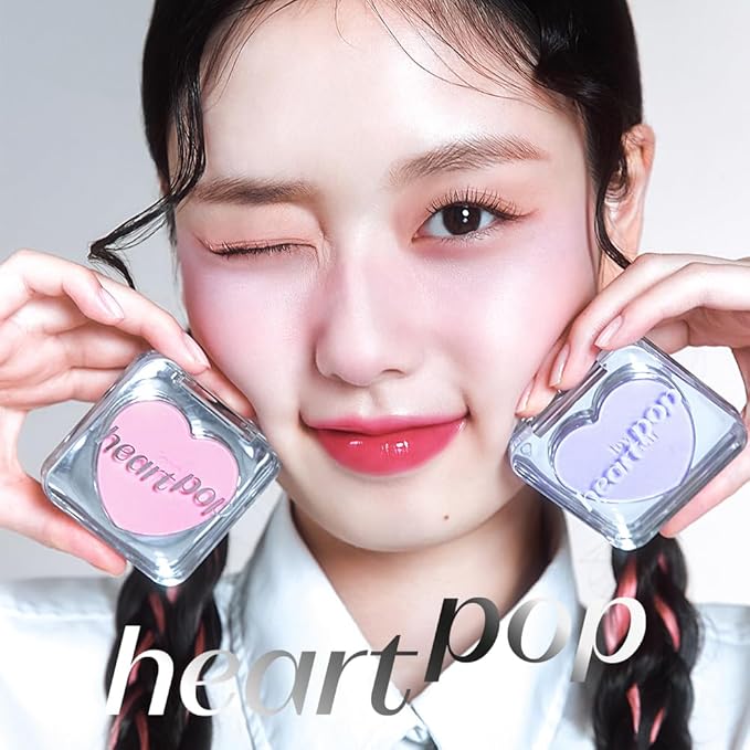 ETUDE Heart Pop Blush, Romantic Mauve Cheek Color, Soft Glow & Glossy Finish, Lightweight Formula, Compact 0.2 oz – Shall We Dance