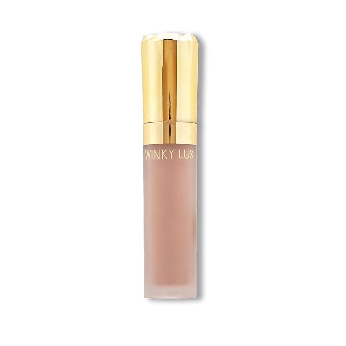 Winky Lux Rose Petal Liquid Eyeshadow, Longwear, Buildable, High-Pigment, Blendable, Crease-Proof, with Hydrating Vitamin E & Mango Seed Butter, Clean Beauty, Cruelty-Free, Vegan, Chamomile Matte