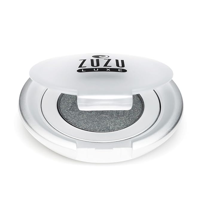 Zuzu Luxe Mineral Eyeshadow (Gem - Charcoal Black/Gold Shimmer), Richly pigmented, velvety smooth formula. Natural, Paraben Free, Vegan, Gluten-free, Cruelty-free, Non GMO, 0.07 oz,